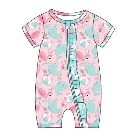 Pink Tide Paradise Ruffle Shortie