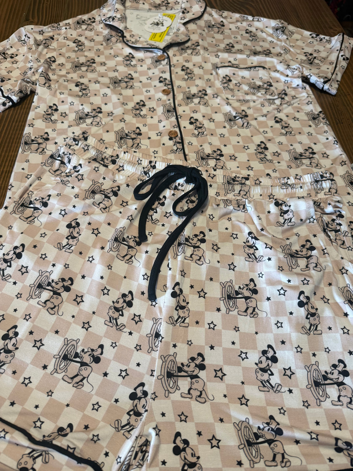 🖤 Steamboat Stars — Adult Bamboo Pajama Set