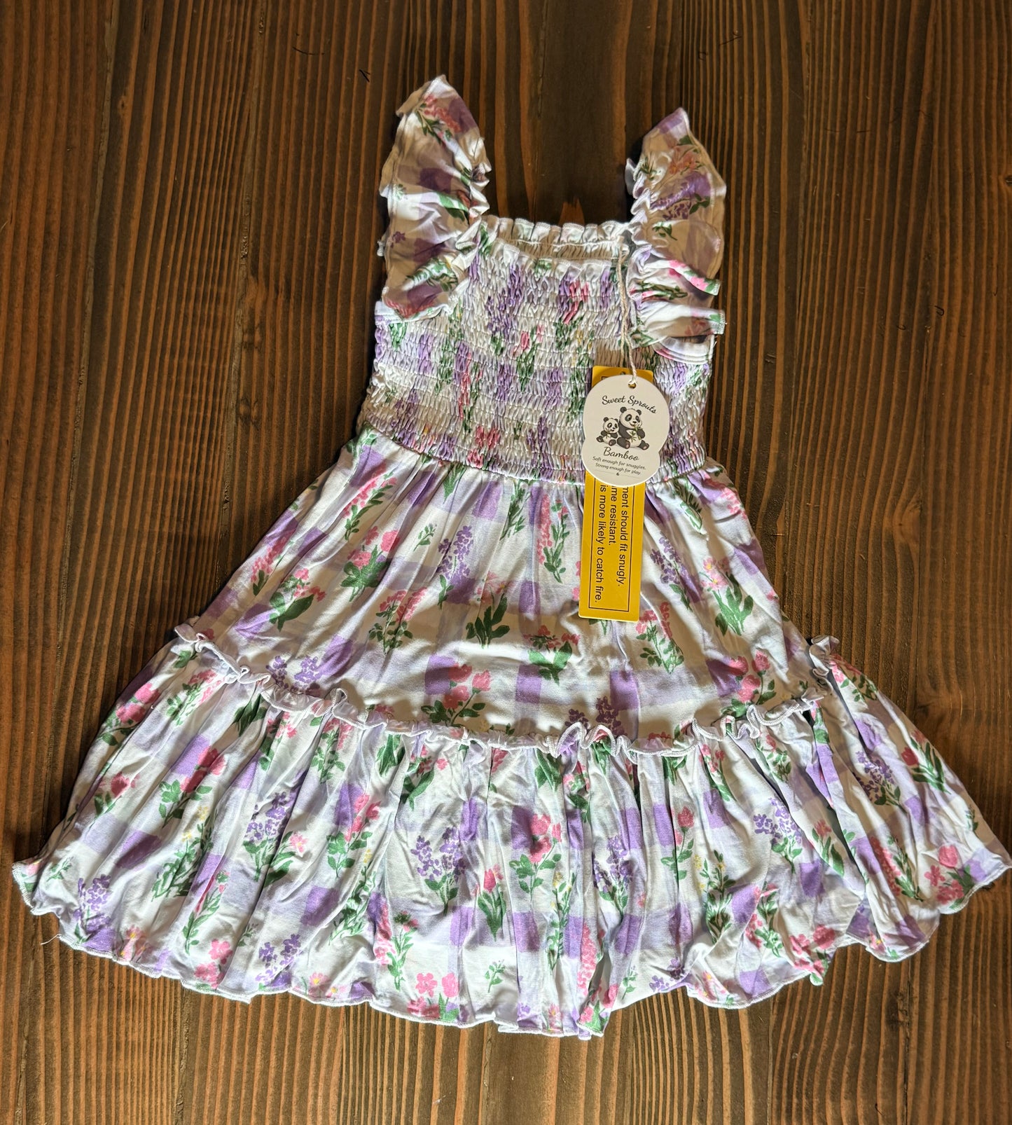 Lavender Dreams Smocked Flutter Twirl