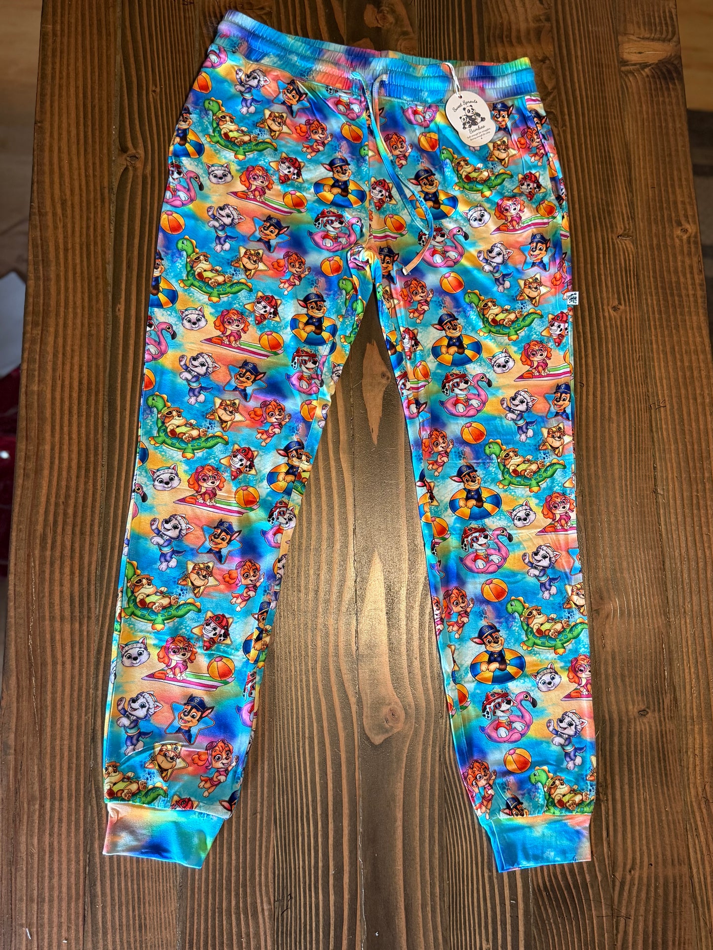 Pups at the Pool Bamboo Adult joggers