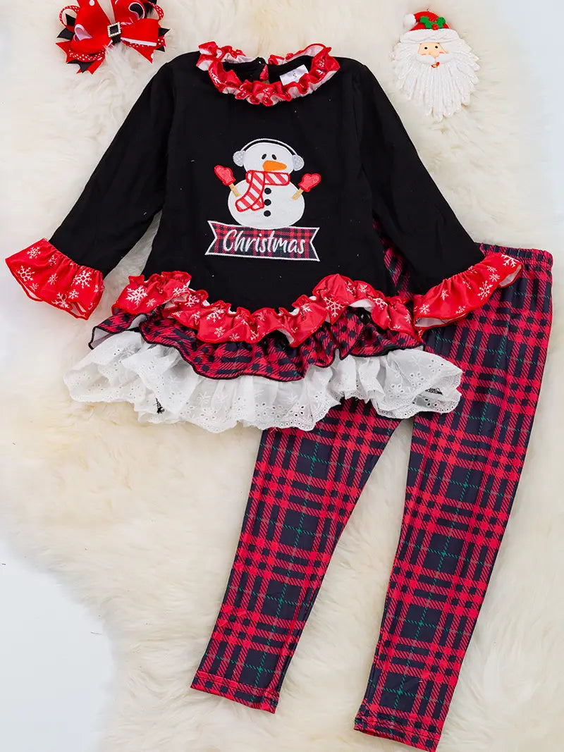 Christmas Snowman Printed 2PCS Set