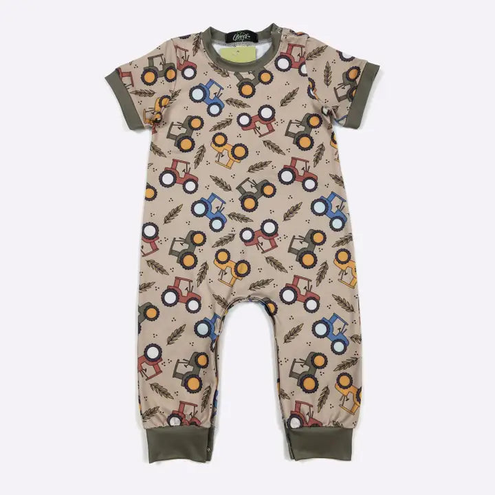Harvest Tractor Boy Romper