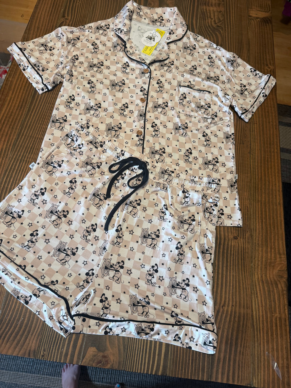🖤 Steamboat Stars — Adult Bamboo Pajama Set