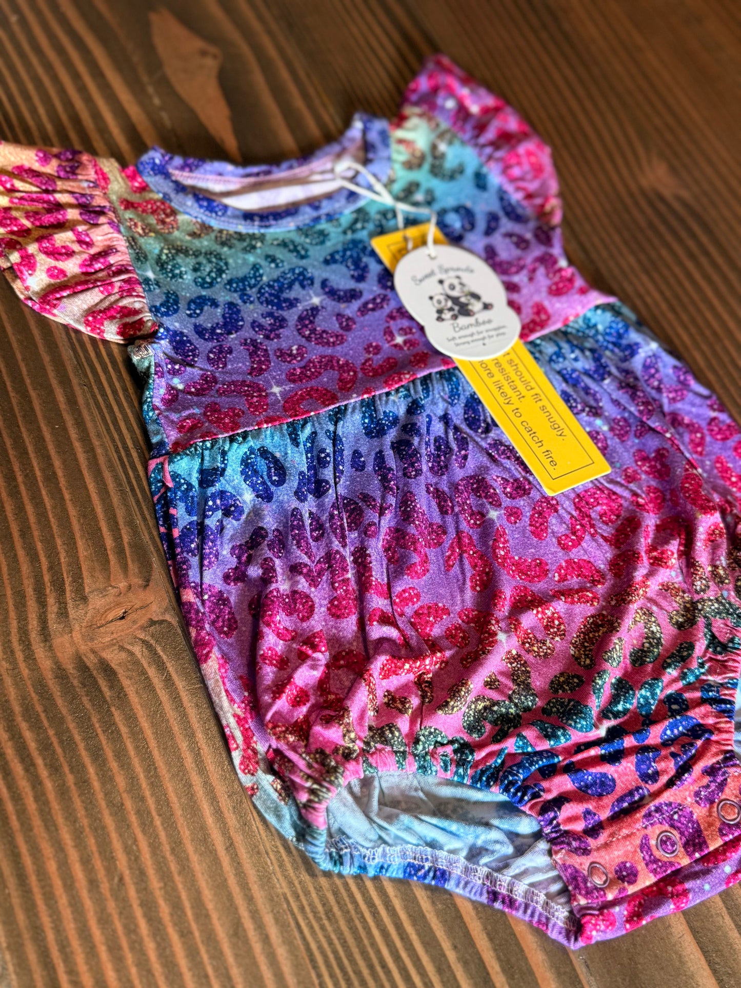 Rainbow Luxe Leopard Bamboo Bubble