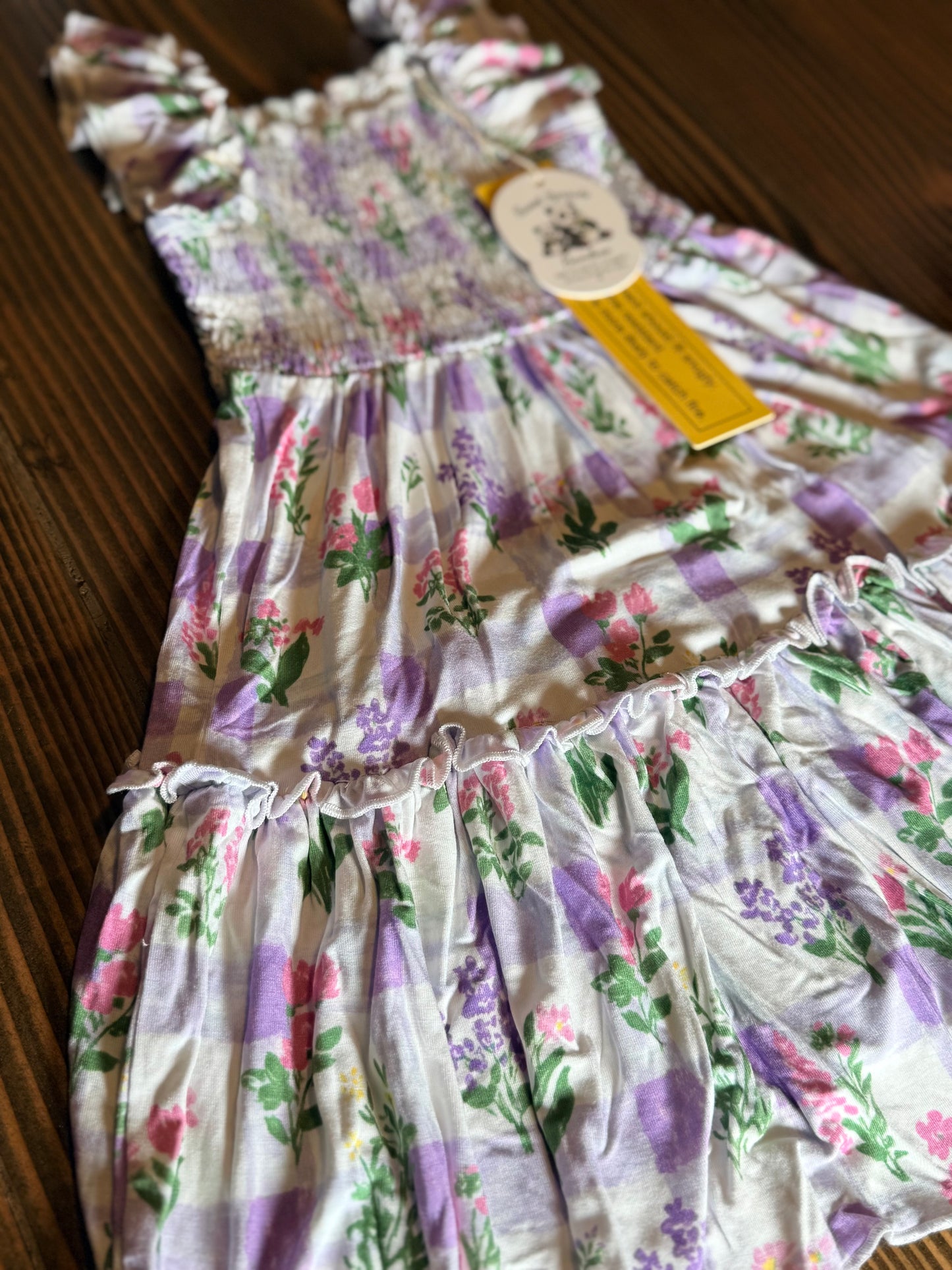 Lavender Dreams Smocked Flutter Twirl