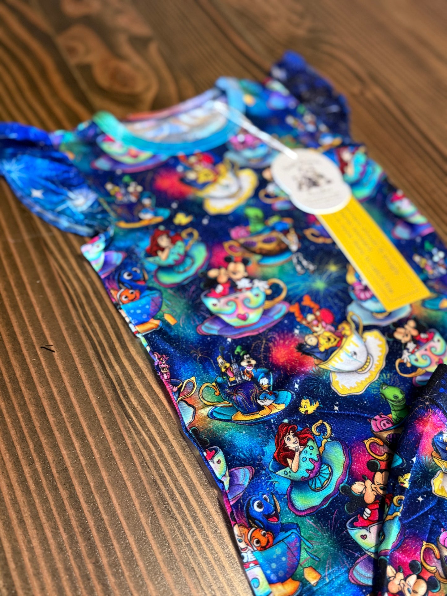 Midnight Tea Party Magic Bamboo Flutter Sleeve/Pants pj set 👶☕✨