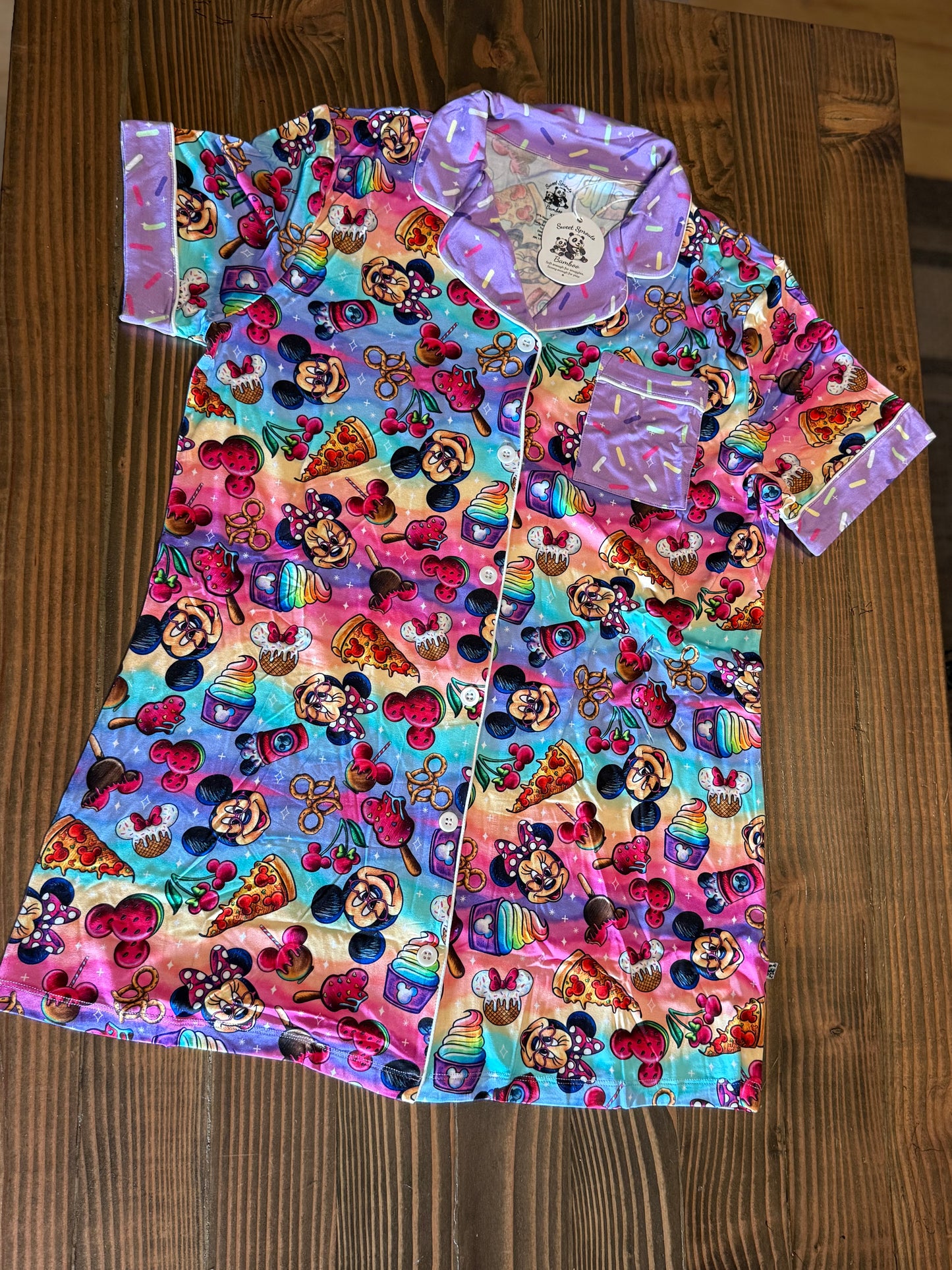 Main Street Treats Bamboo Adult Nightgown