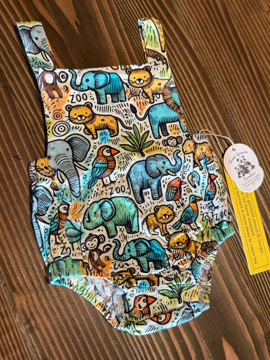 Little Safari Adventure Bamboo Bubble overalls