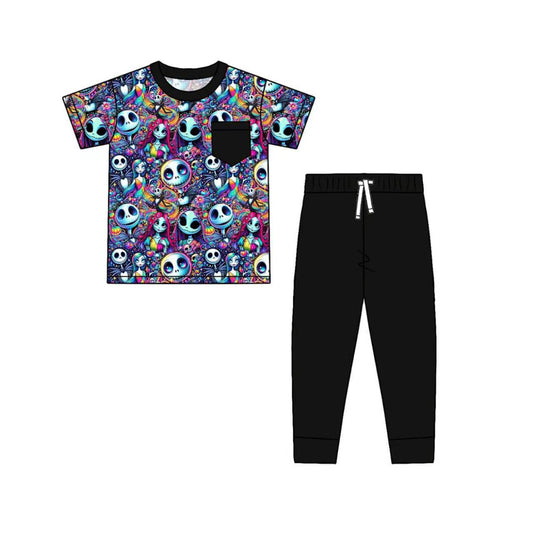 🎃 Nightmare Magic — Boys Bamboo Pocket Tee + French Terry Bamboo Pants