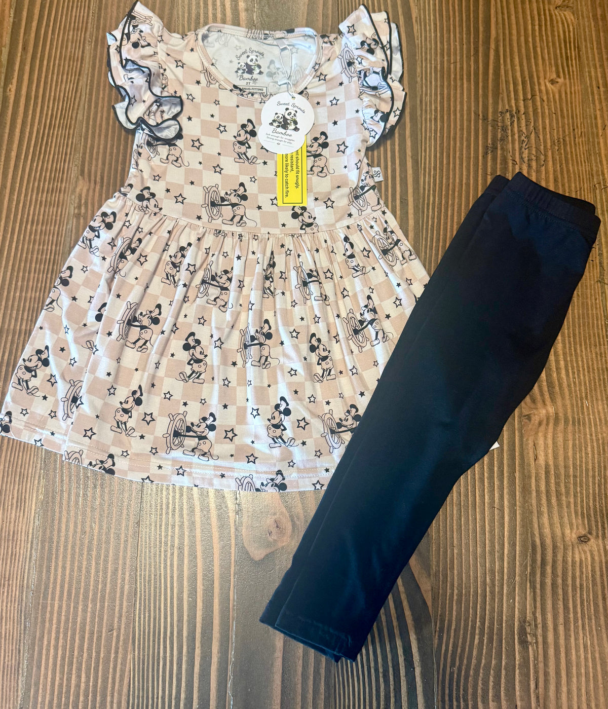 Steamboat Stars Bamboo Peplum set