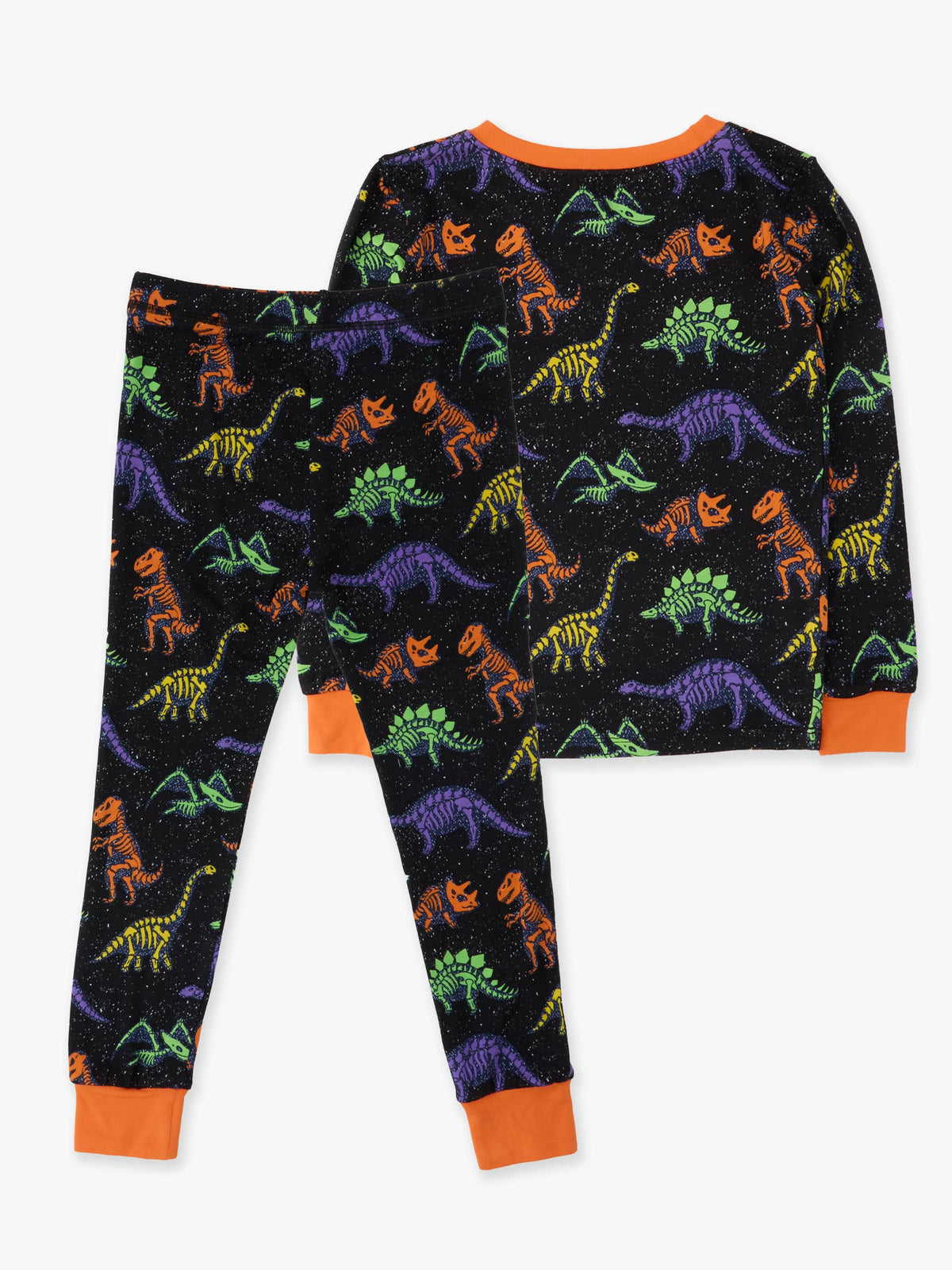 SoftSnooze™ Kids Bamboo Viscose Prehistoric Dinosaur Pals Glow-In-The-Dark Long Sleeve Pajama Set