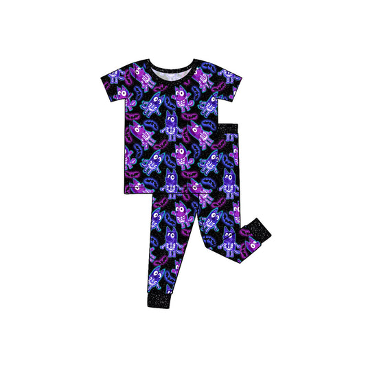 🌌 Spooky Space Pups — Two-Piece Bamboo Pajama Set
