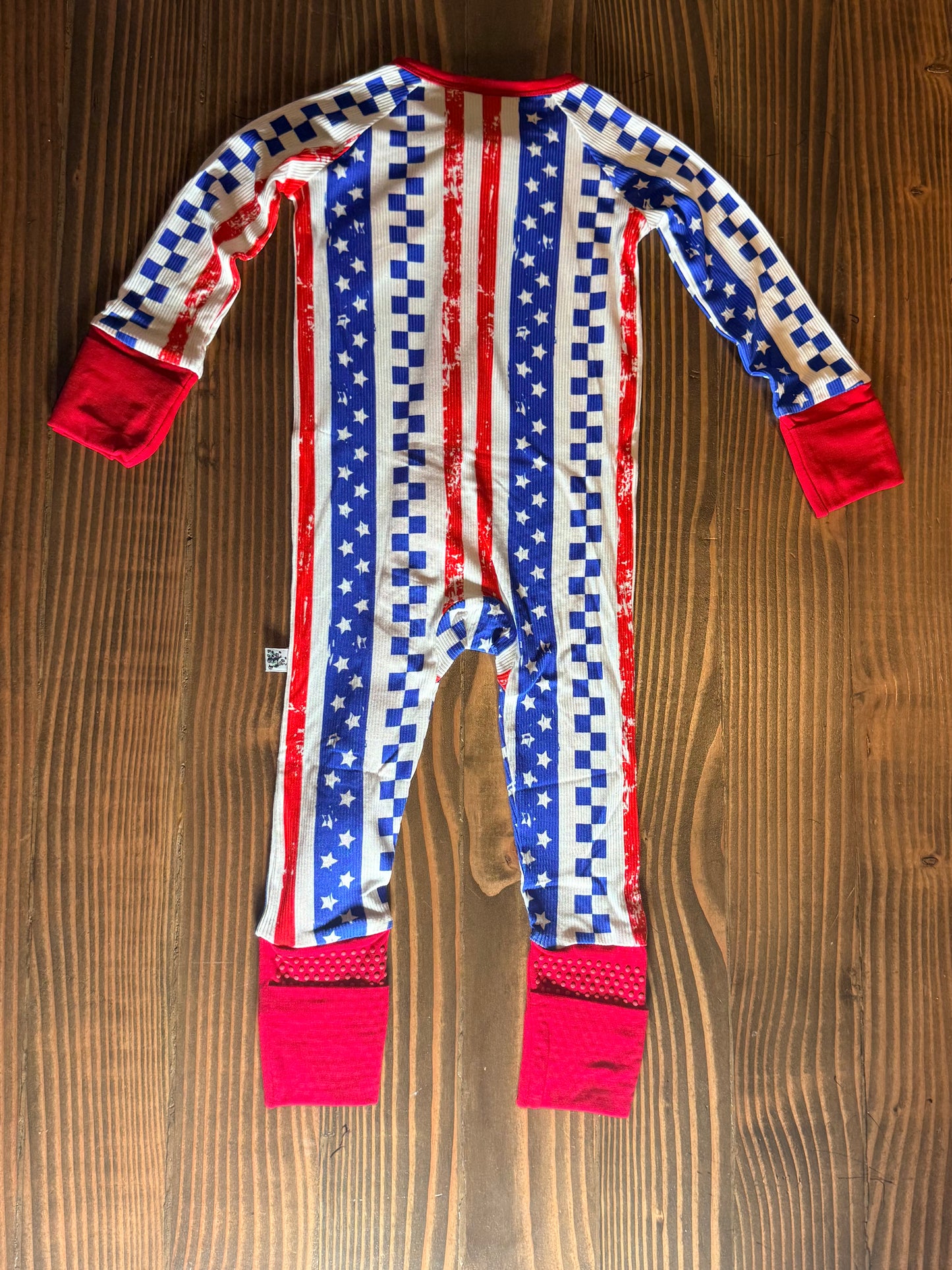 Stars, Stripes & Summer Nights Rubbed Bamboo Zippy 🇺🇸⭐❤️