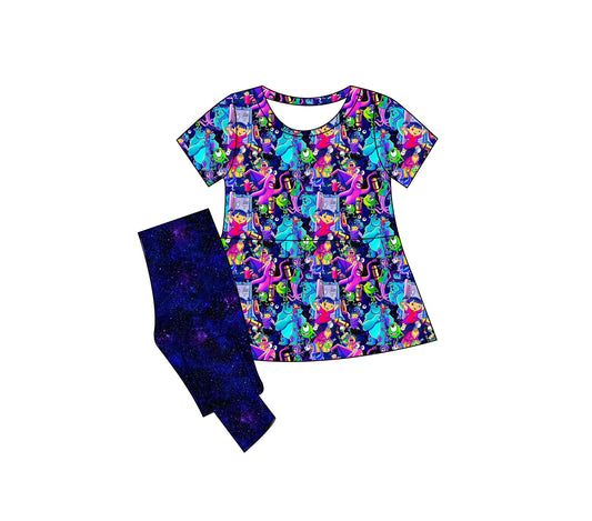 Monster Magic Bamboo Peplum/Legging set