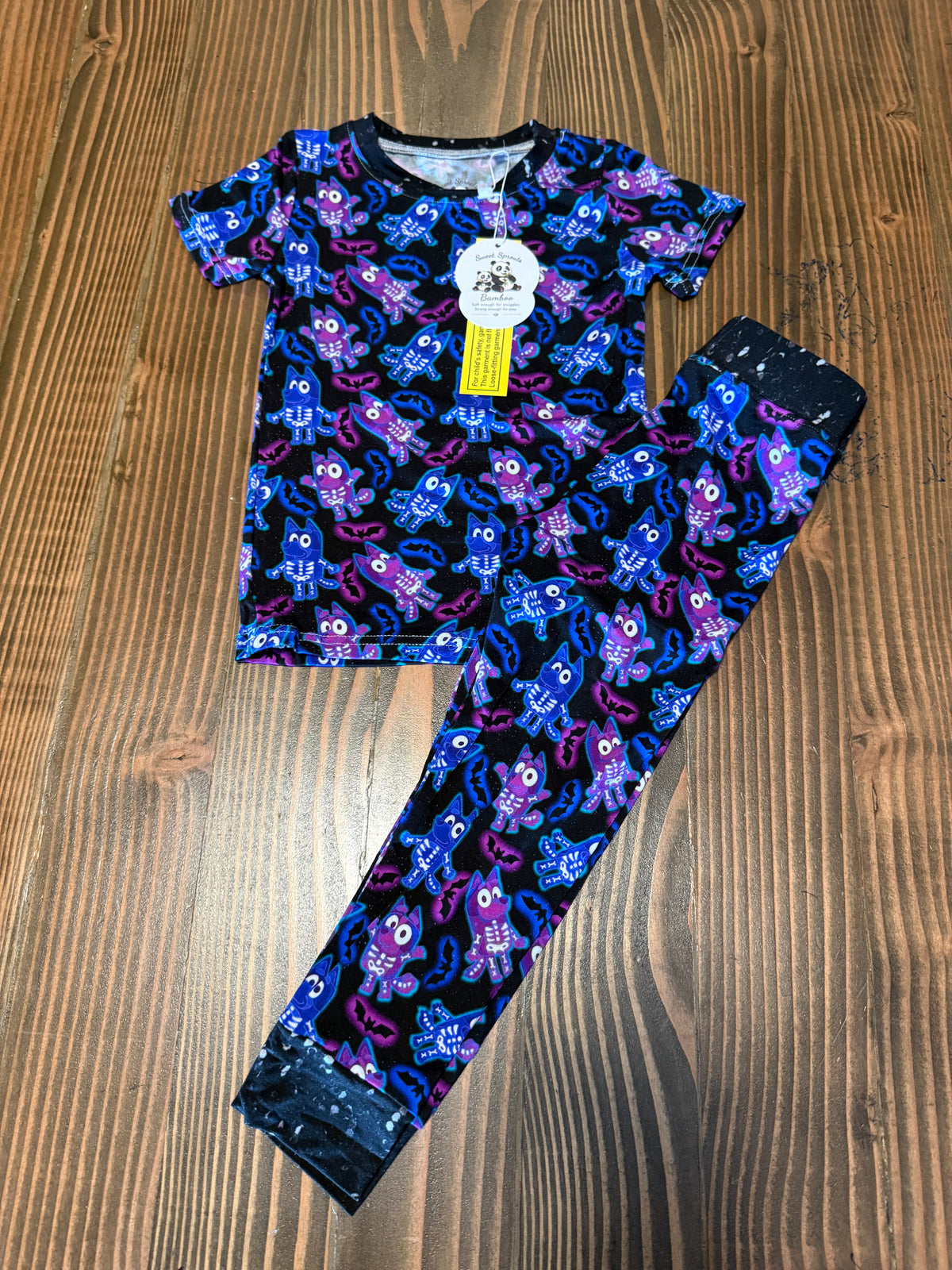 🌌 Spooky Space Pups — Two-Piece Bamboo Pajama Set