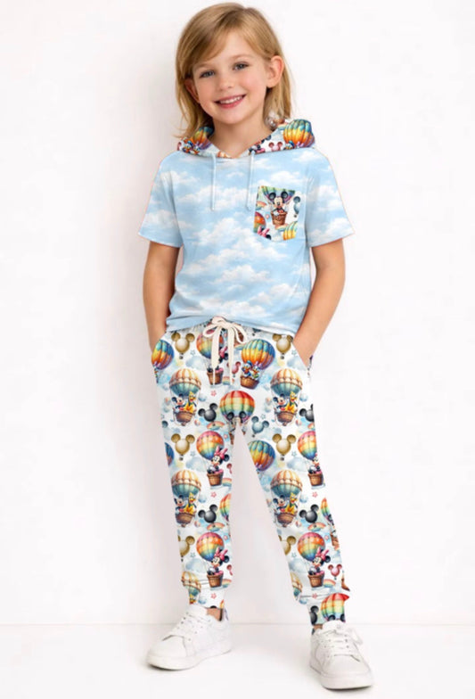 Mickey Hot Air Ballon French Terry Jogger Set