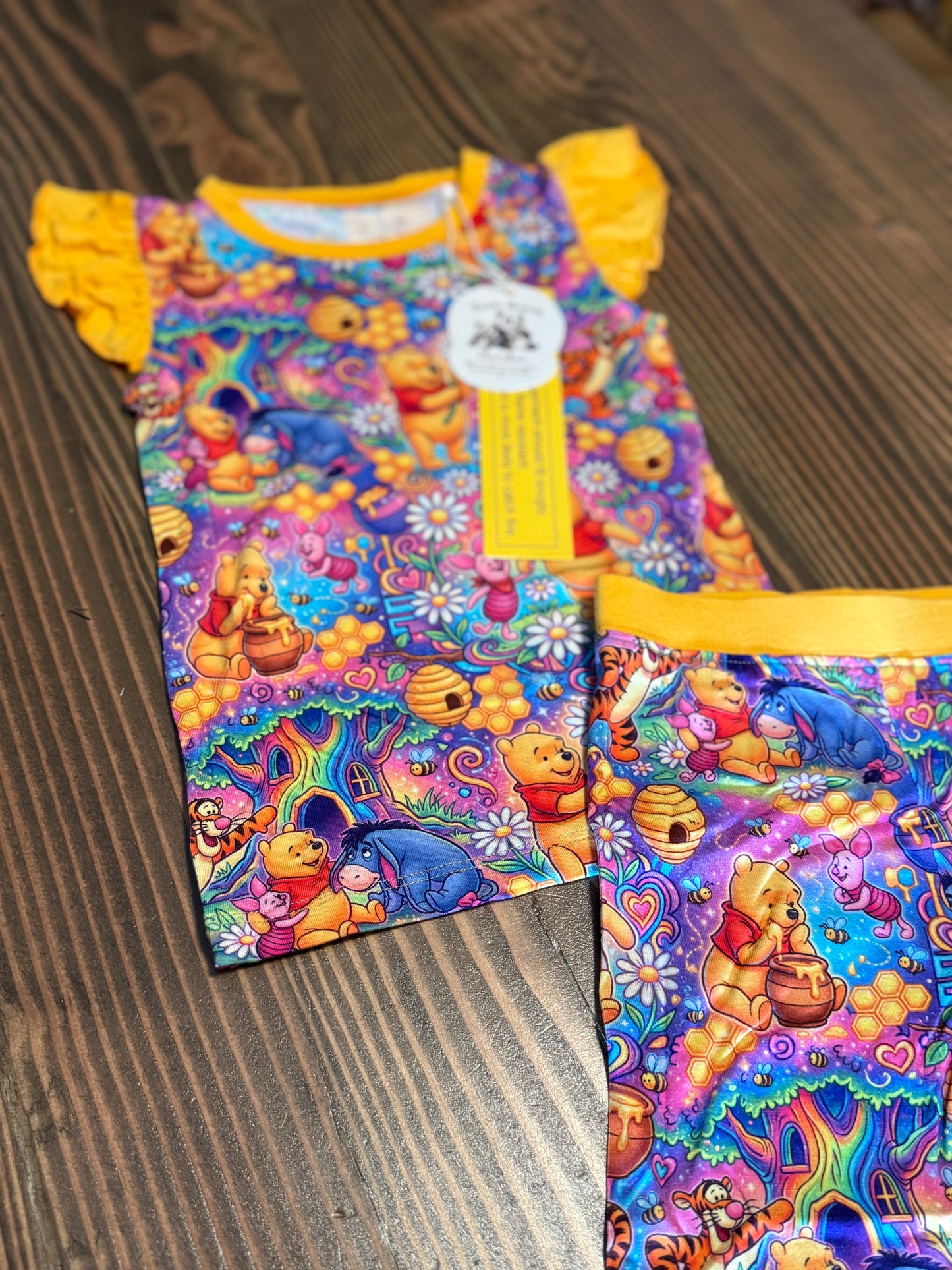 Hundred Acre Honey Dreams Bamboo Flutter sleeve/pants pj set 🍯🌸🐻