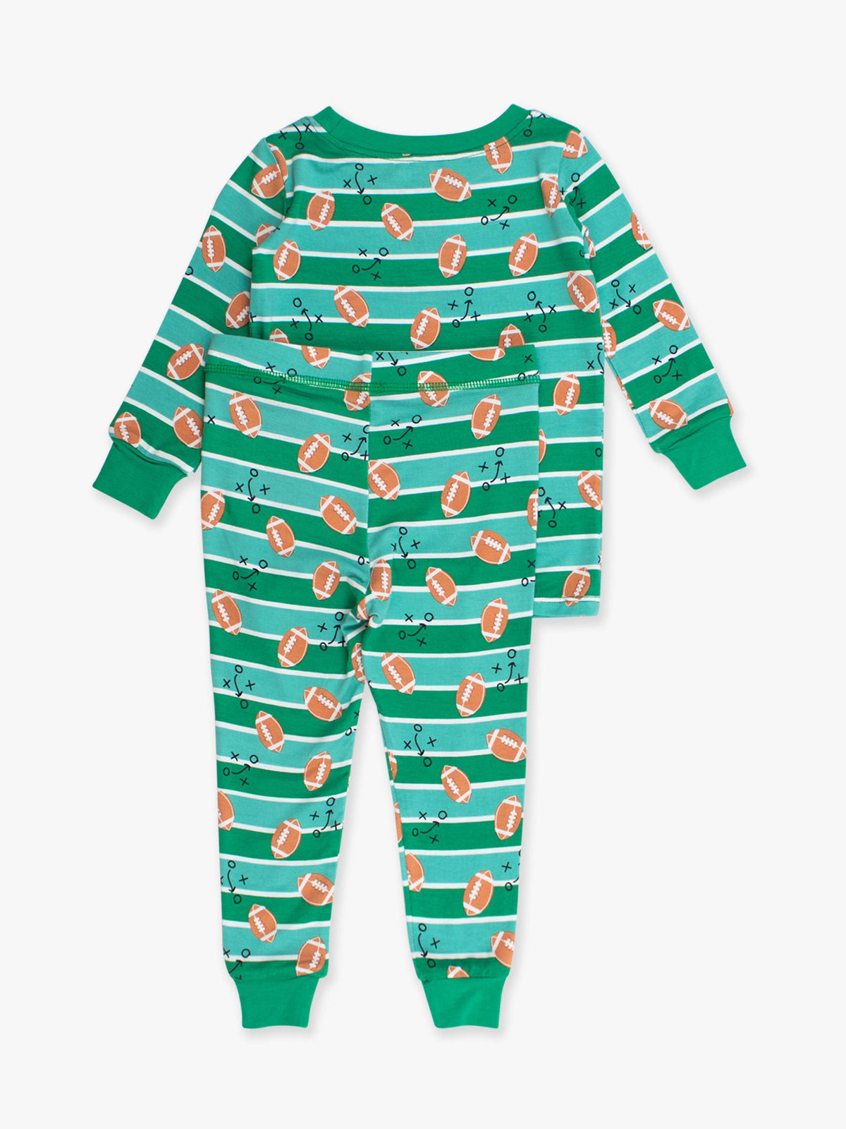 SoftSnooze™ Kids Bamboo Viscose Tackles & Touchdowns Football Long Sleeve Pajama Set