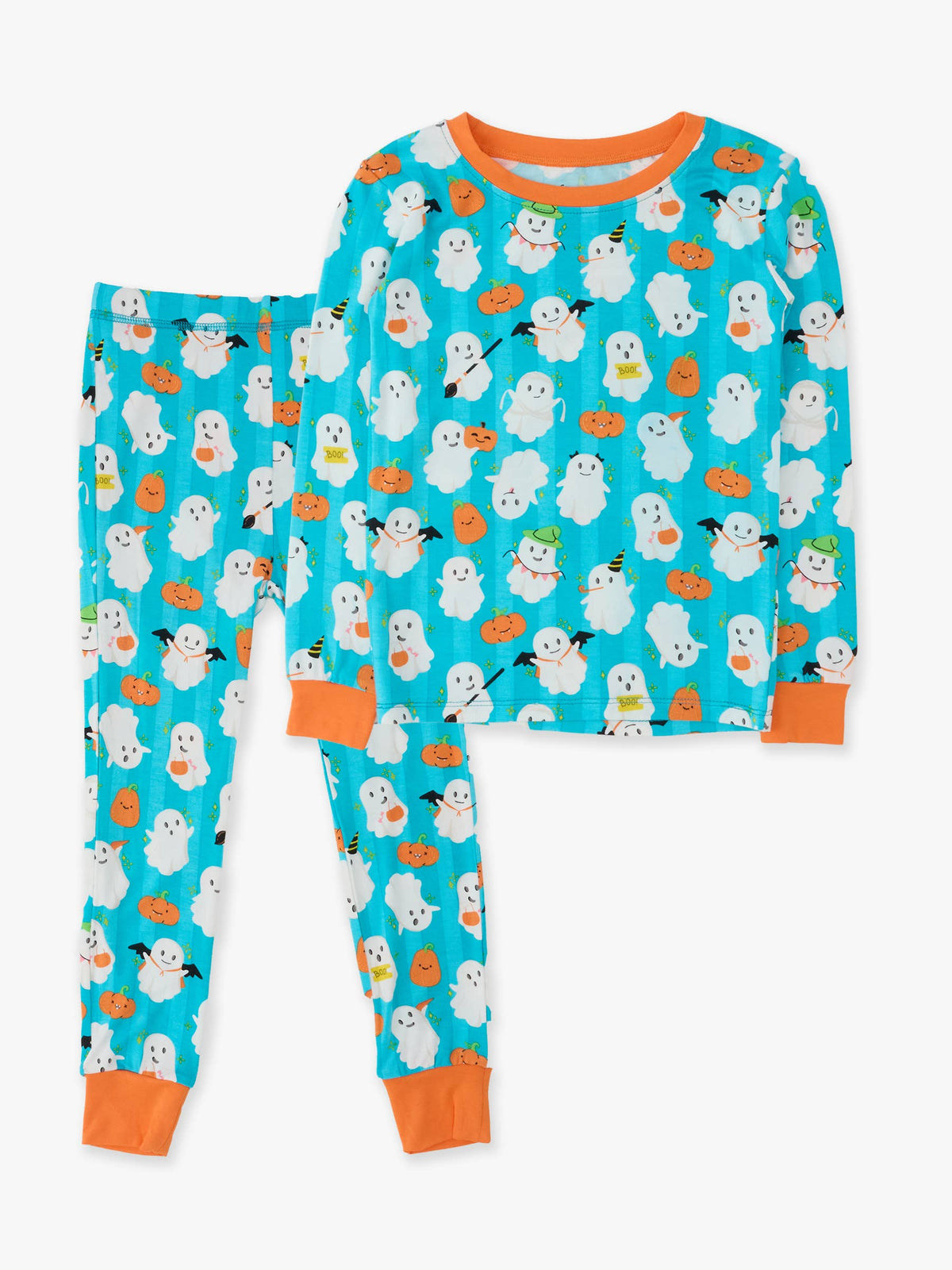 SoftSnooze™ Kids Bamboo Viscose Halloween Boo Bash Long Sleeve Pajama Set