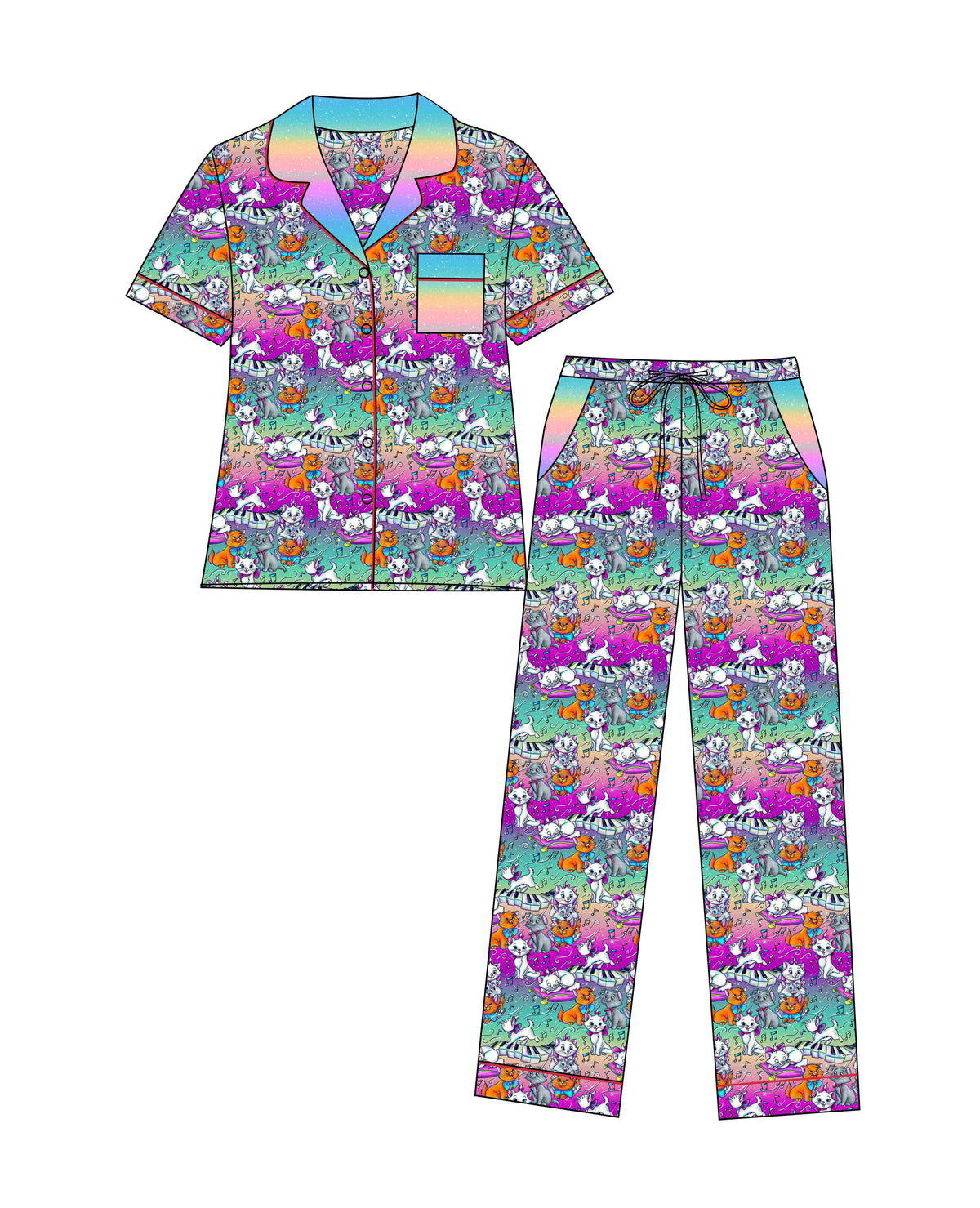 Everybody wants to be a Kitty adult formal pj set