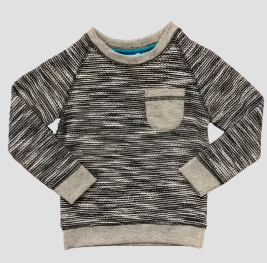 Reverse knit pullover sweater