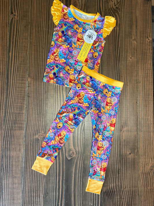 Hundred Acre Honey Dreams Bamboo Flutter sleeve/pants pj set 🍯🌸🐻