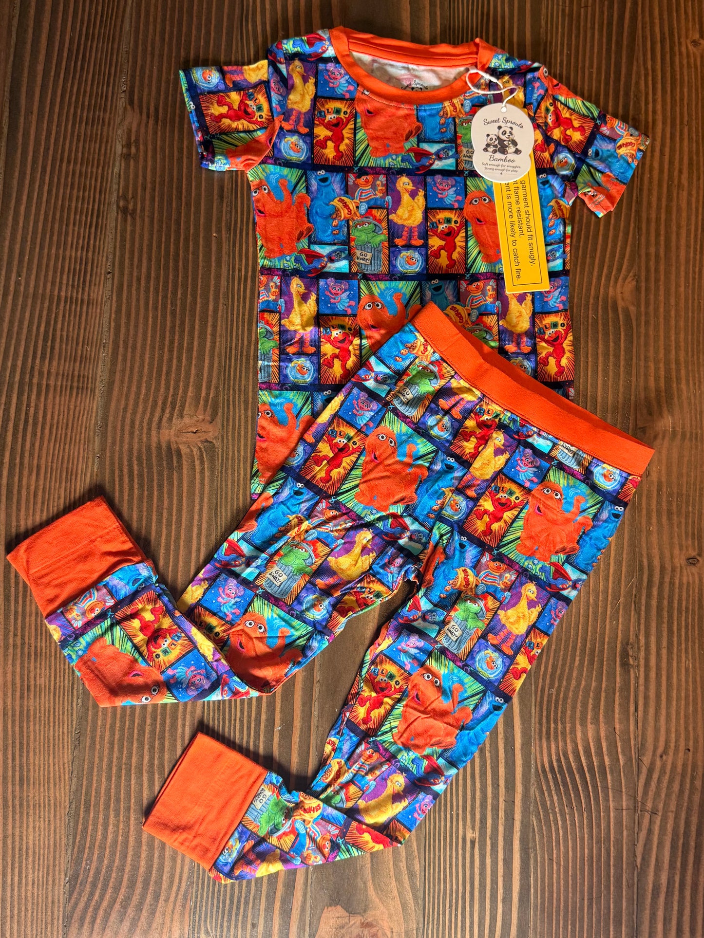 Sunny Days on Sesame Street Bamboo Pajama Set