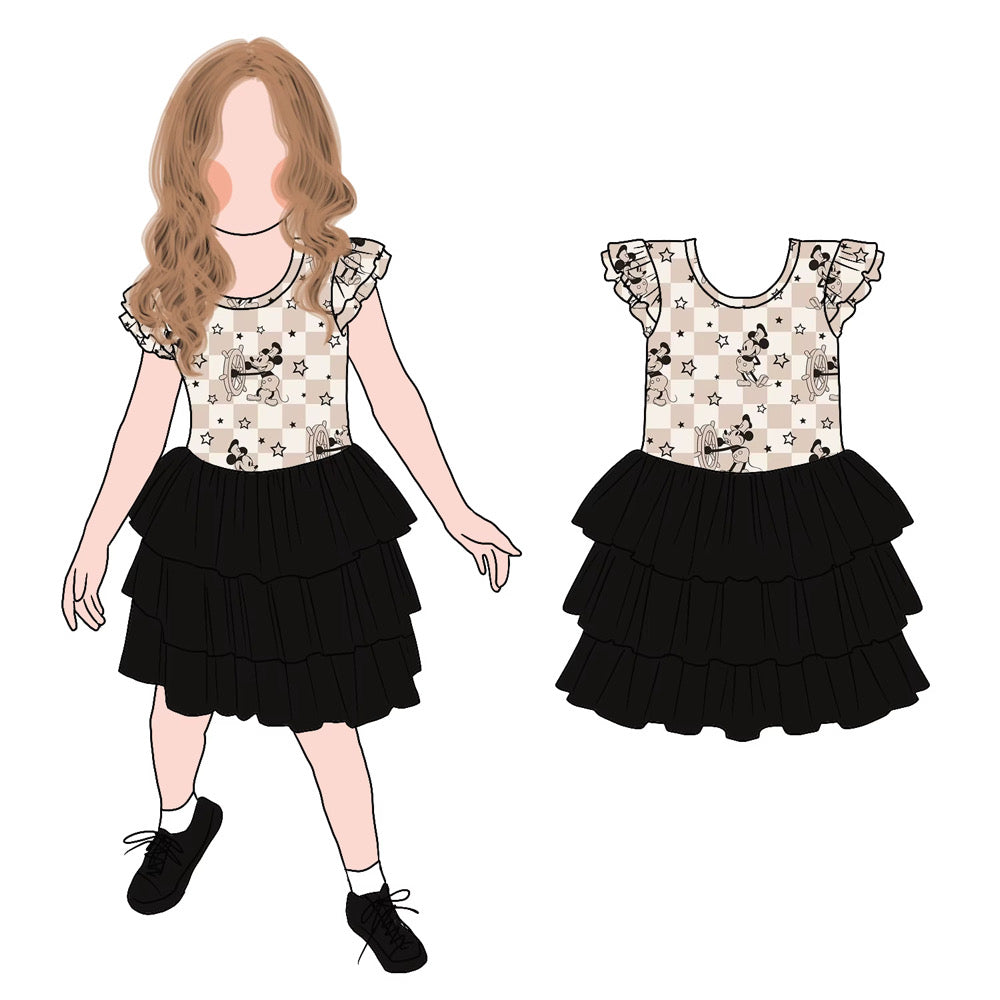 🖤 Steamboat Stars — Bamboo Tutu Dress