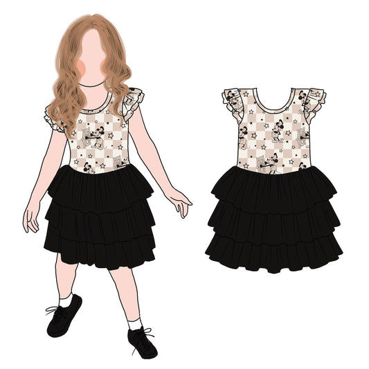 🖤 Steamboat Stars — Bamboo Tutu Dress