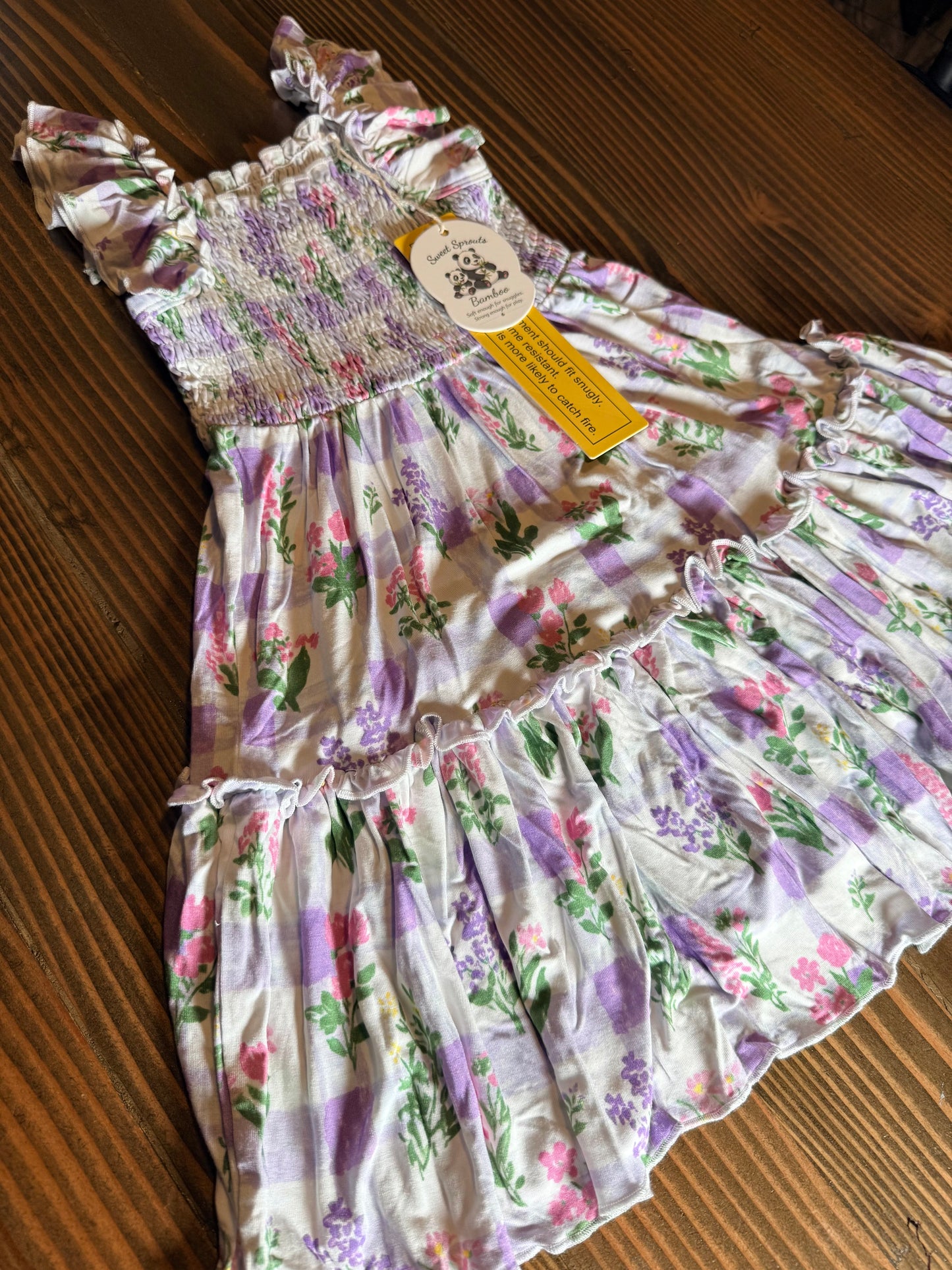 Lavender Dreams Smocked Flutter Twirl