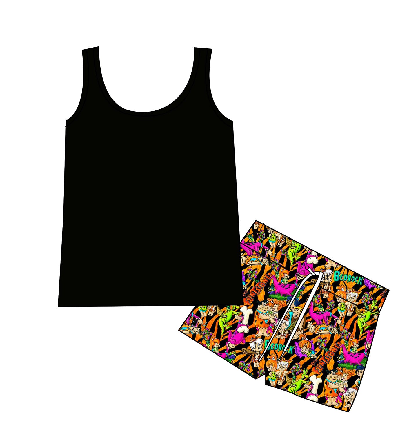 Bedrock Bash Adult Tank and Shorts Set