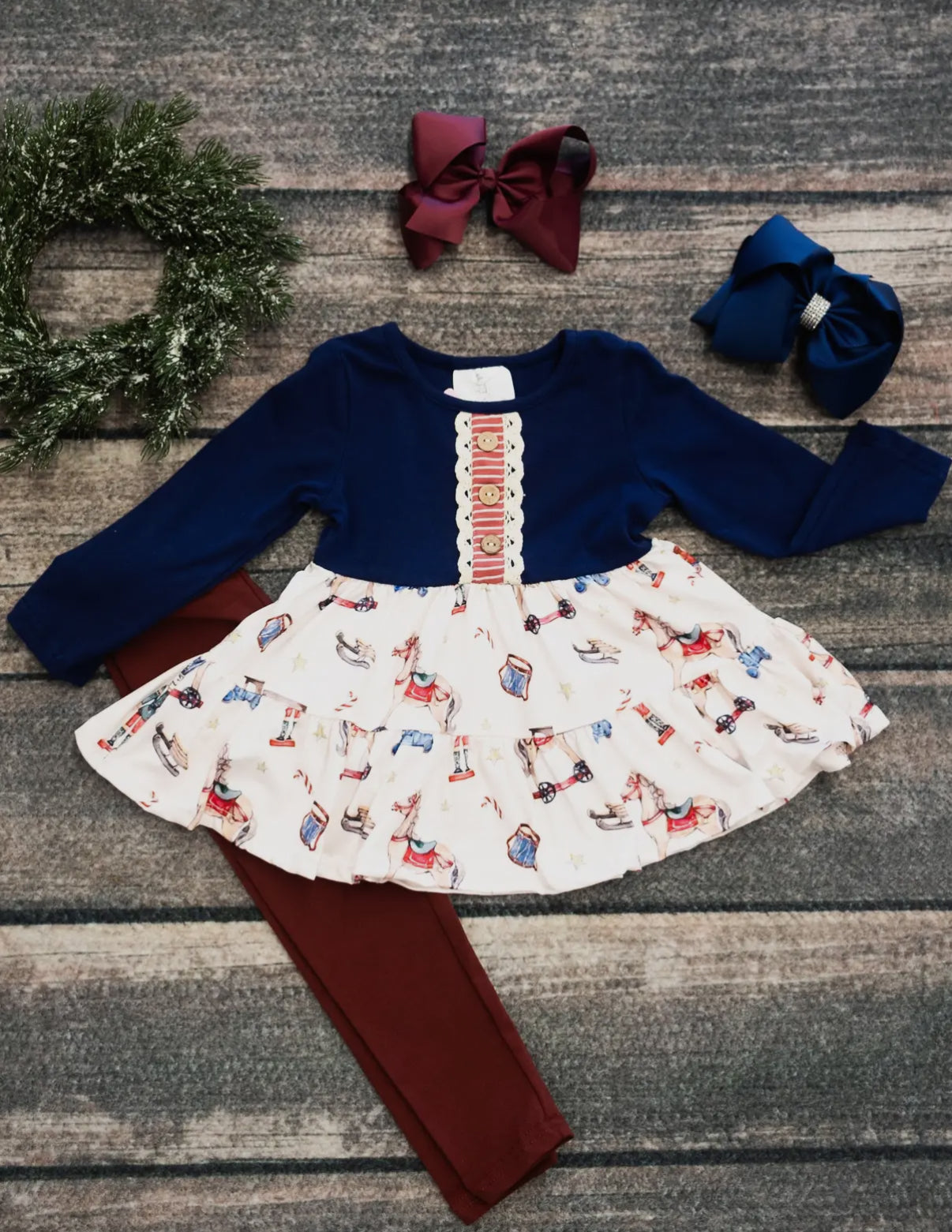 Vintage Christmas Toys Leggings Set