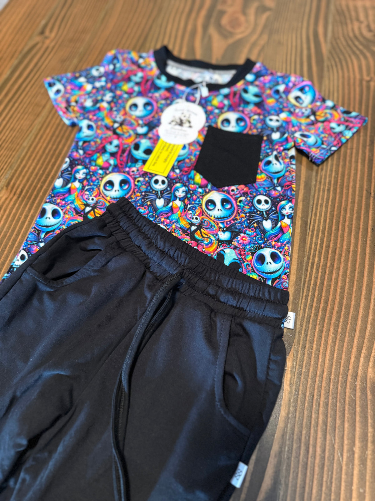 🎃 Nightmare Magic — Boys Bamboo Pocket Tee + French Terry Bamboo Pants
