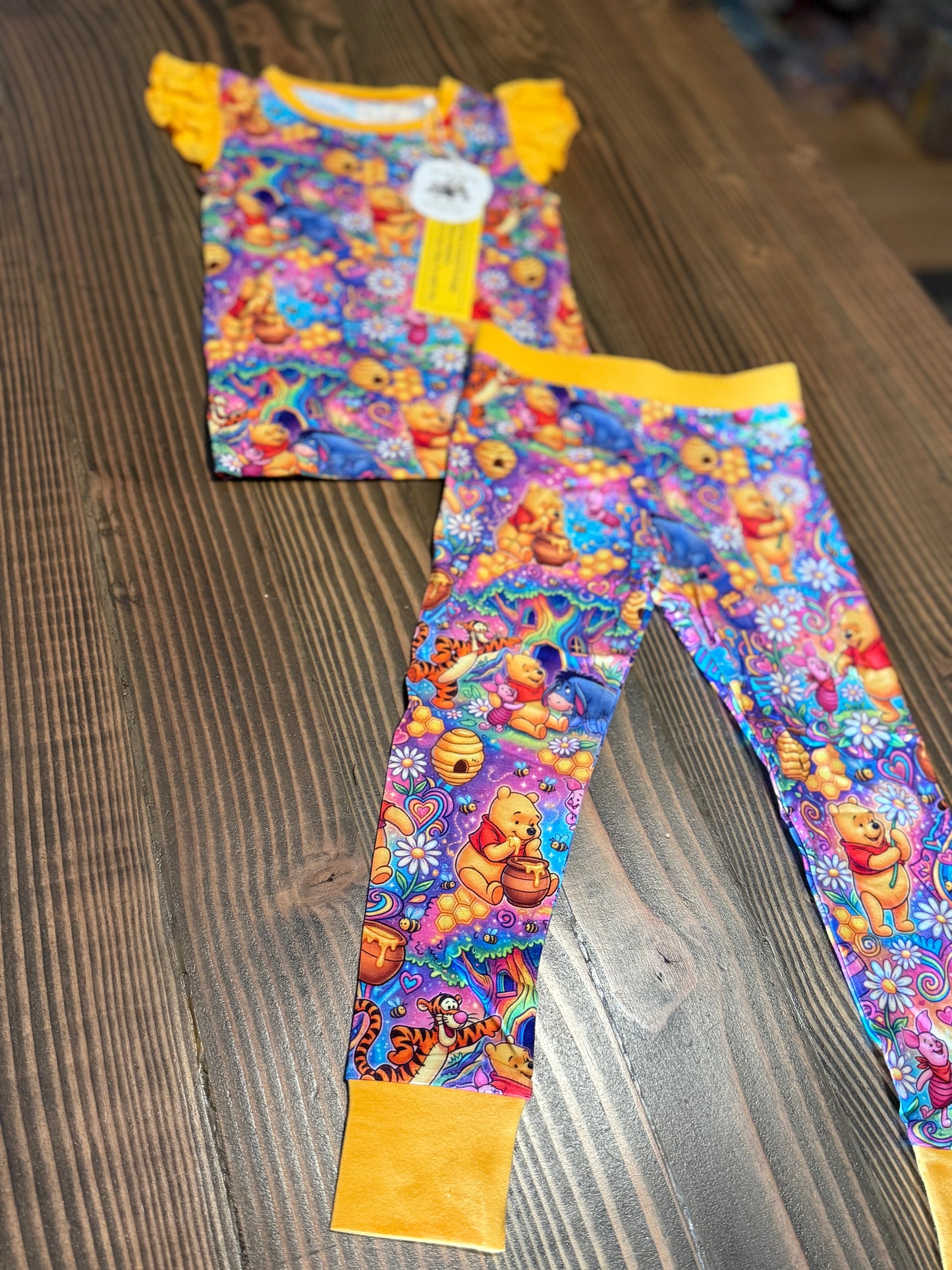 Hundred Acre Honey Dreams Bamboo Flutter sleeve/pants pj set 🍯🌸🐻