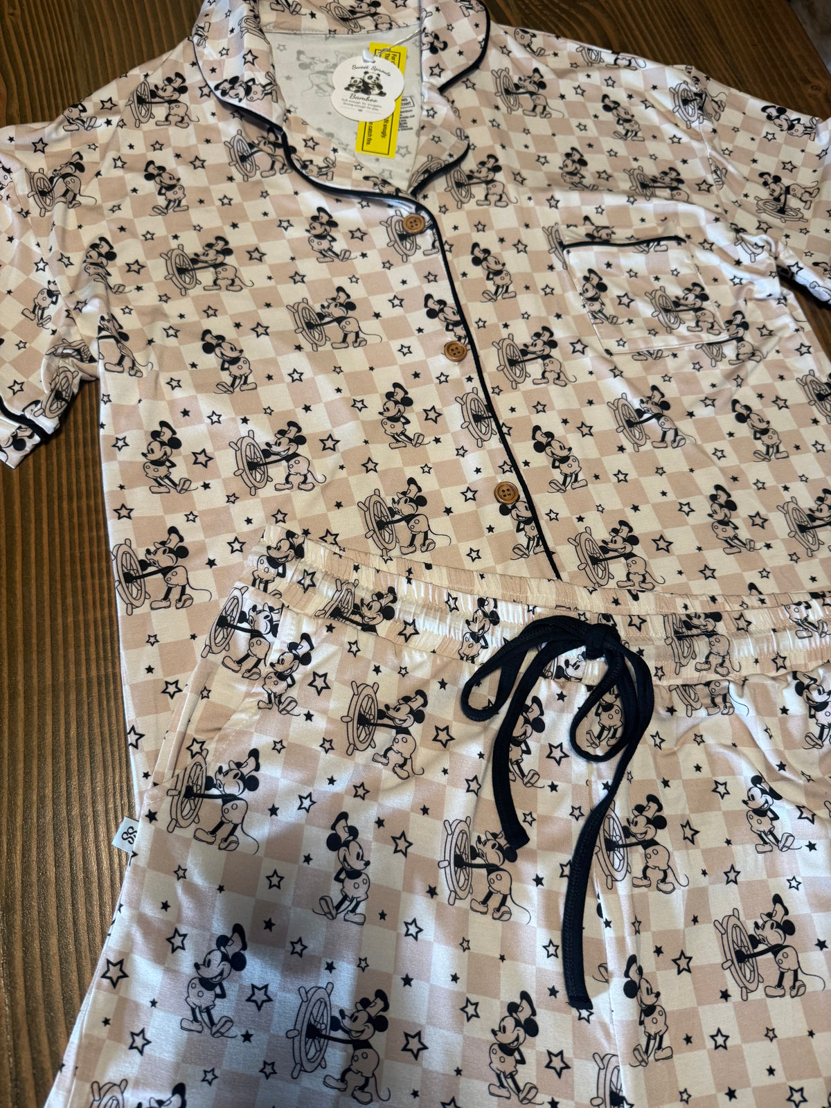 🖤 Steamboat Stars — Adult Bamboo Pajama Set