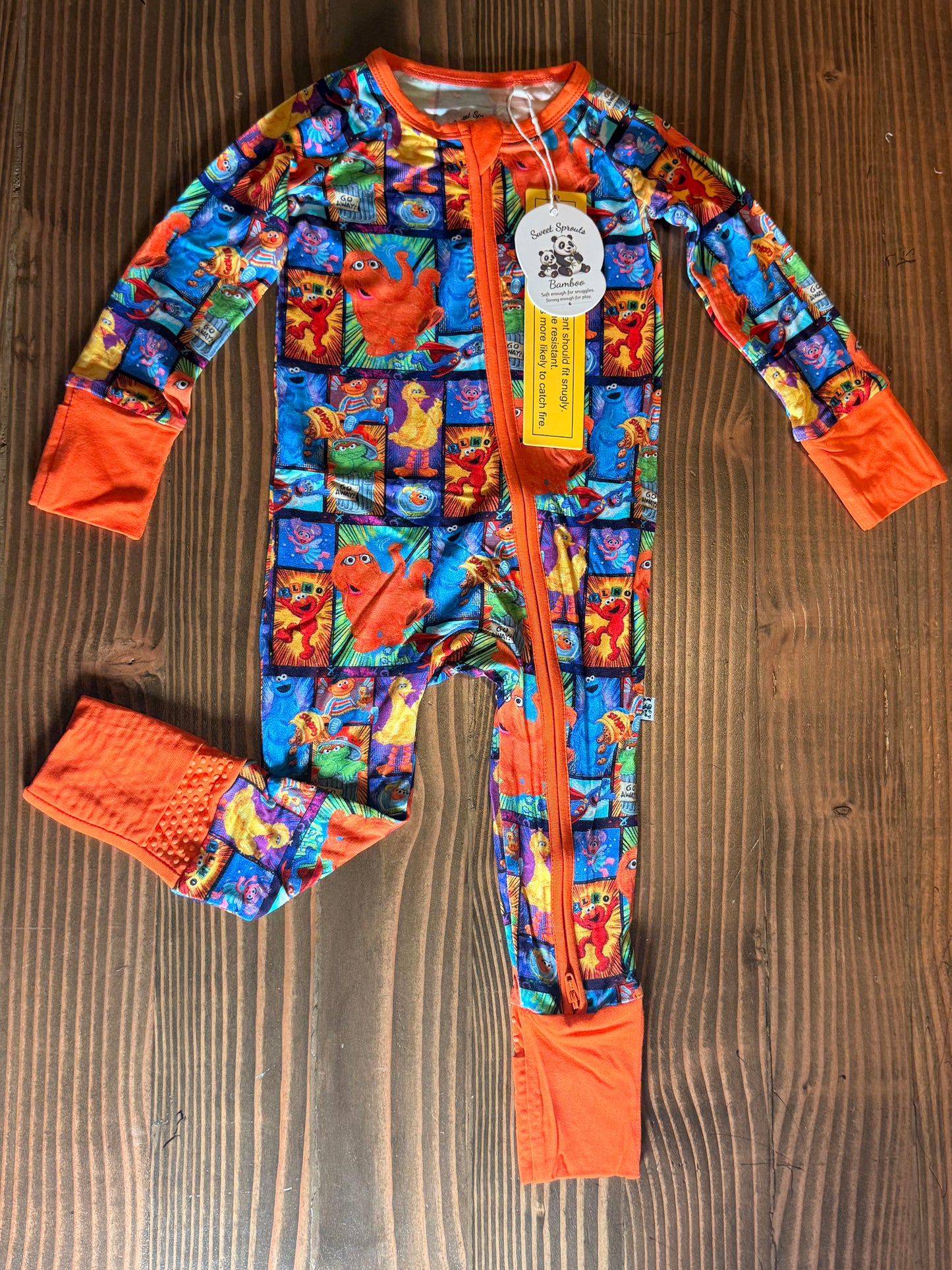 Sunny Days on Sesame Street Bamboo Zippy