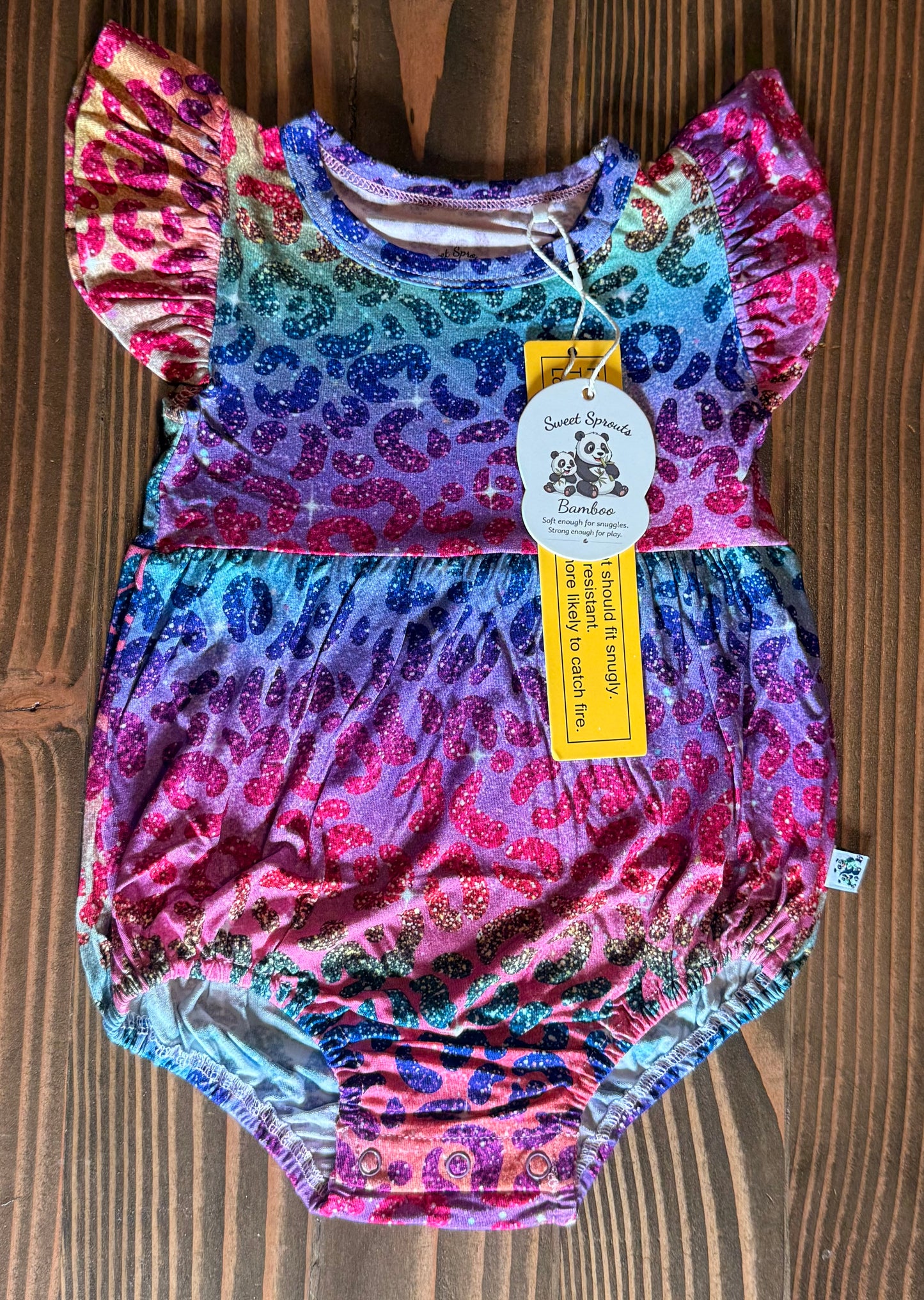 Rainbow Luxe Leopard Bamboo Bubble