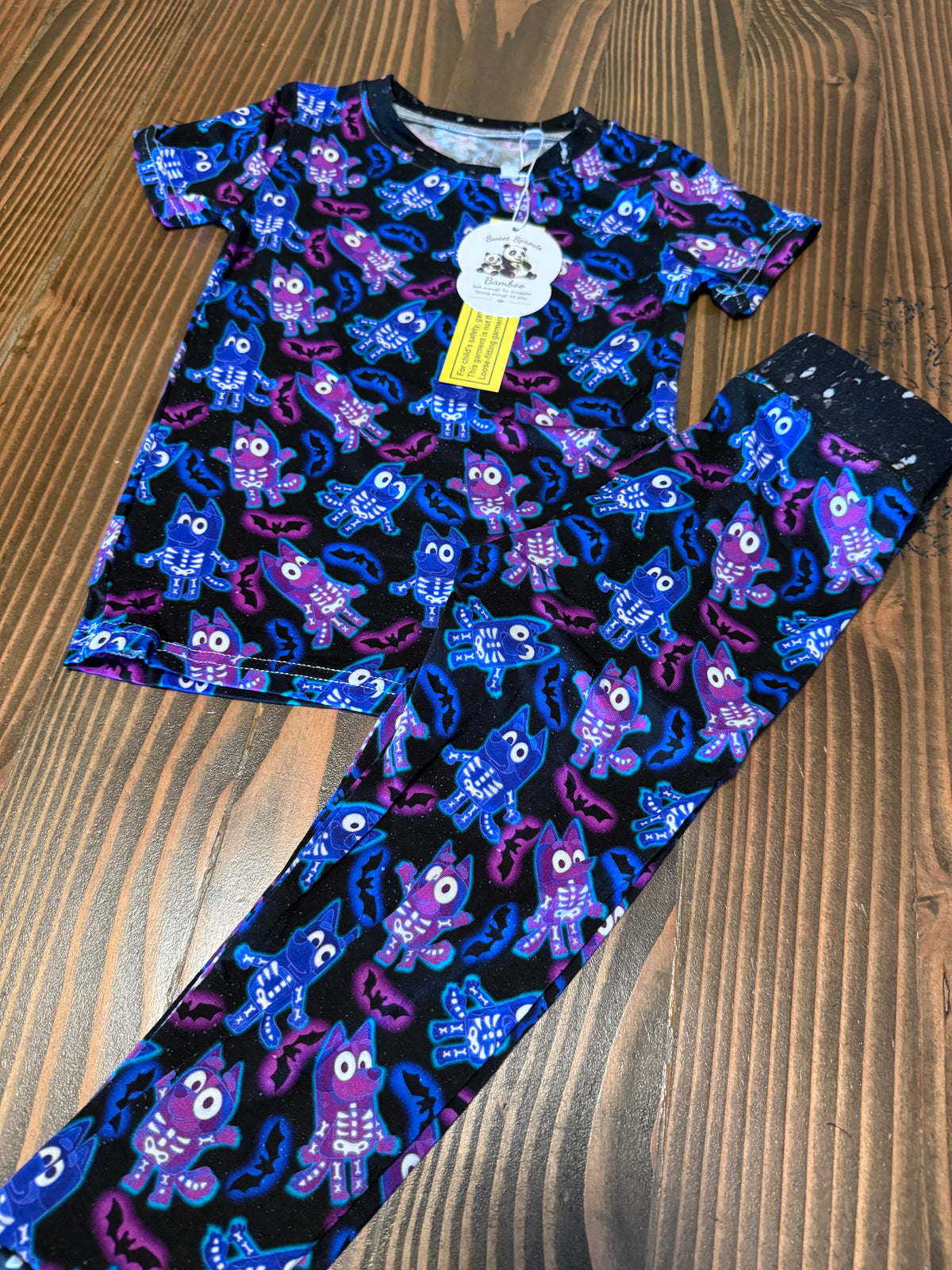 🌌 Spooky Space Pups — Two-Piece Bamboo Pajama Set