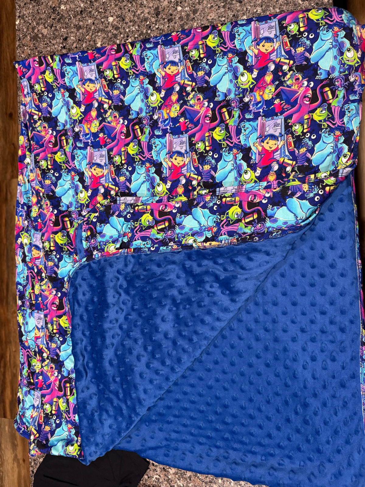 🌙 Monster Magic Bamboo & Minky Blanket 50” × 60”