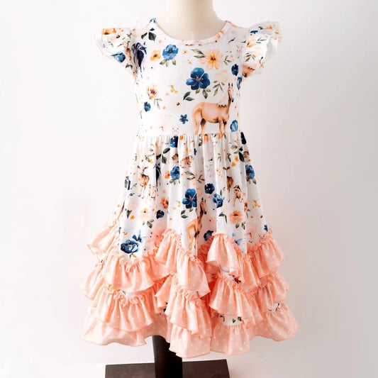 Blooming Farm Maxi Girls Dress